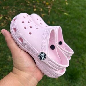 Toddler girl size 10  Pink Clogs